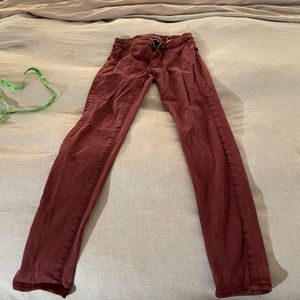 American eagle outfitters maroon women’s pants 0